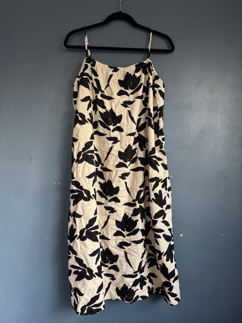 a new day Black and Cream Midi Dress